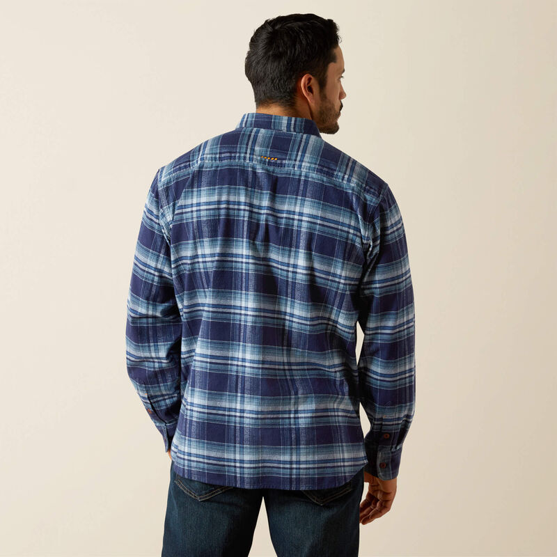 Ariat Mens Rebar Flannel Durastretch Long Sleeve Workshirt