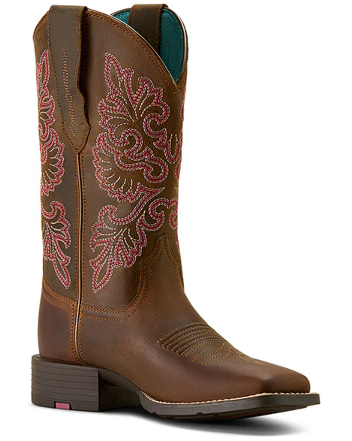 Ariat Womens Round Up Wide Square Toe Sassy Brown