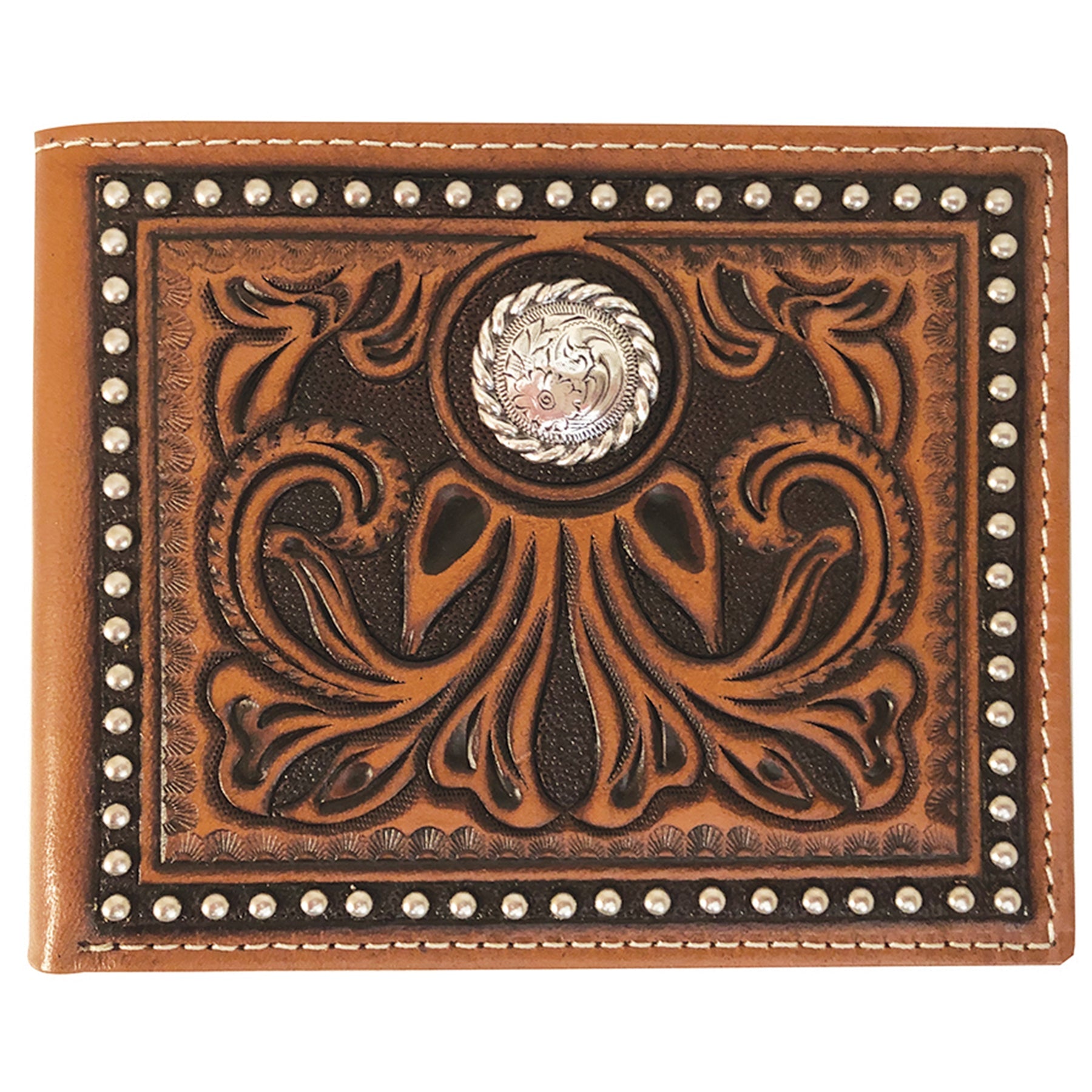 Roper Bi-Fold Tooled Leather