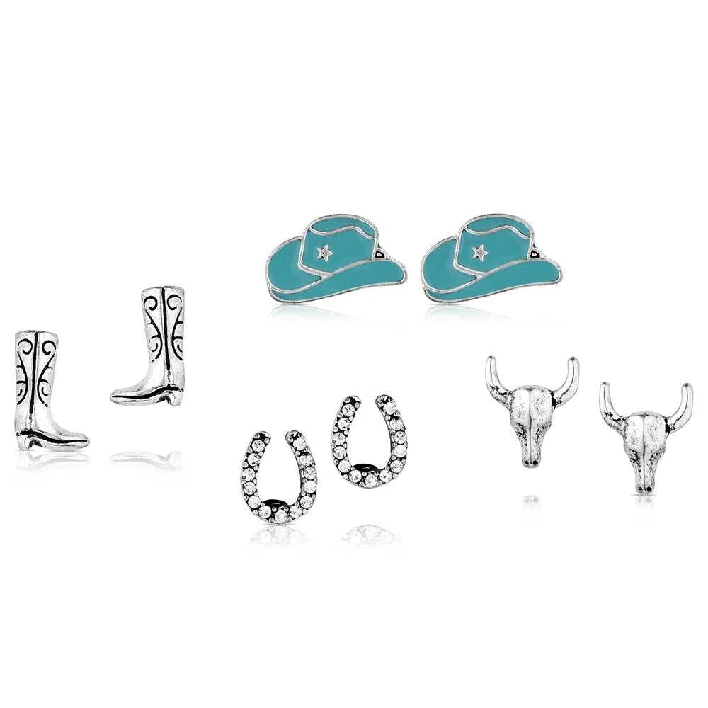 Montana Silversmiths Boot Scootin Post Earring Set