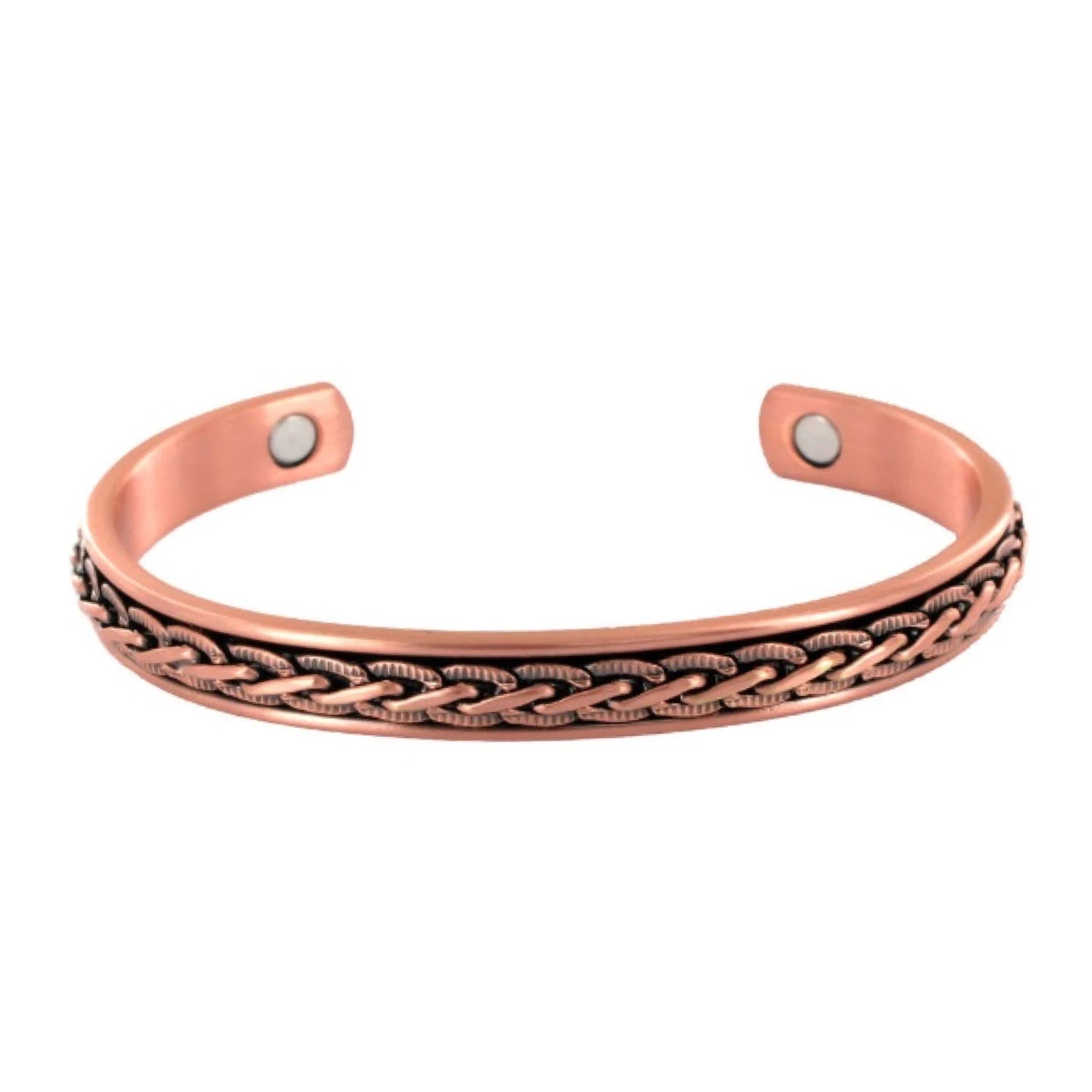 Pressed Link Copper Bangle