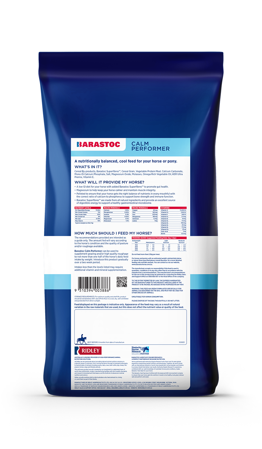 Barastoc Calm Performer Pellets 20kg