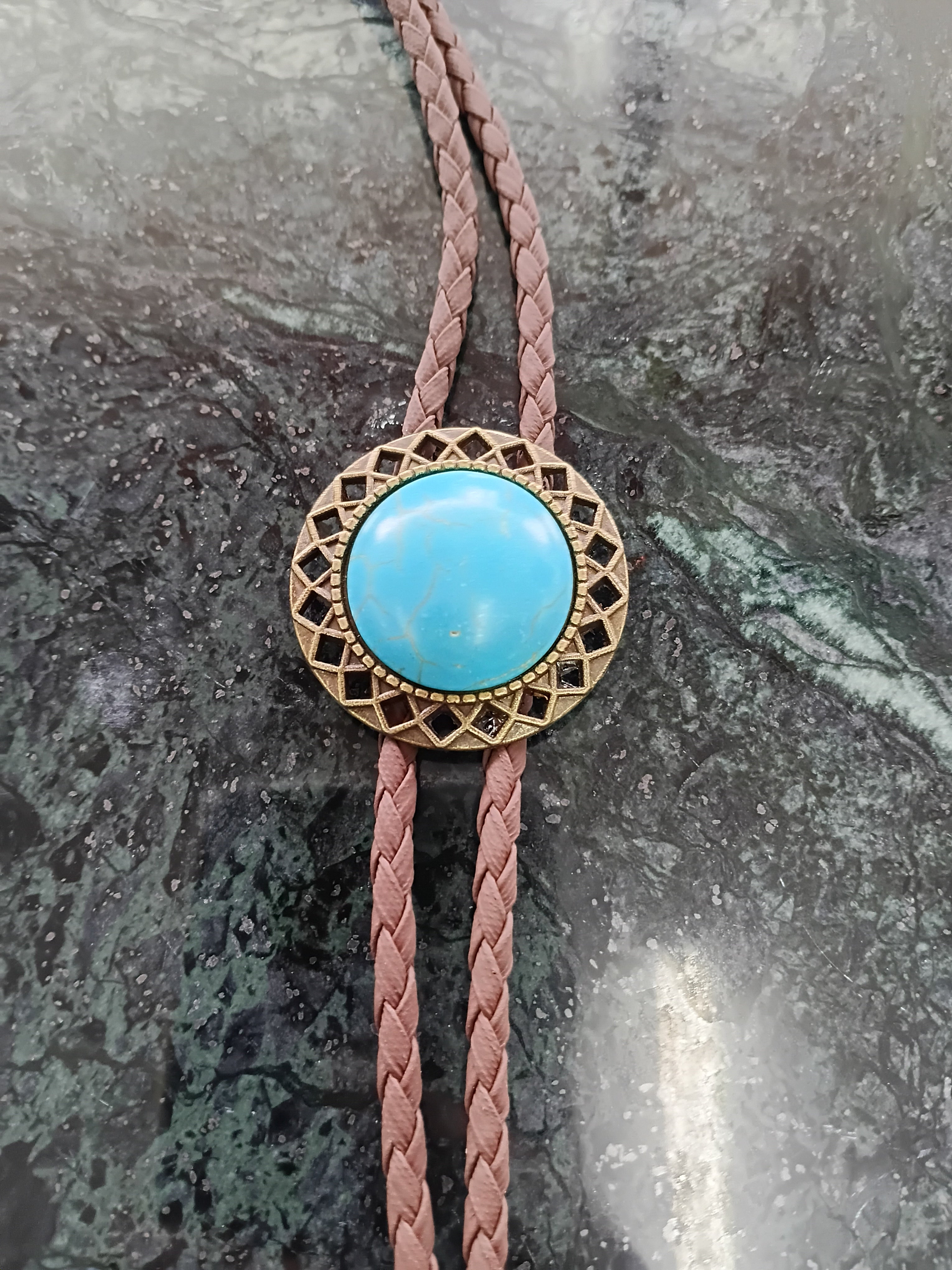 Cowgal Brown Cord Bolo Tie