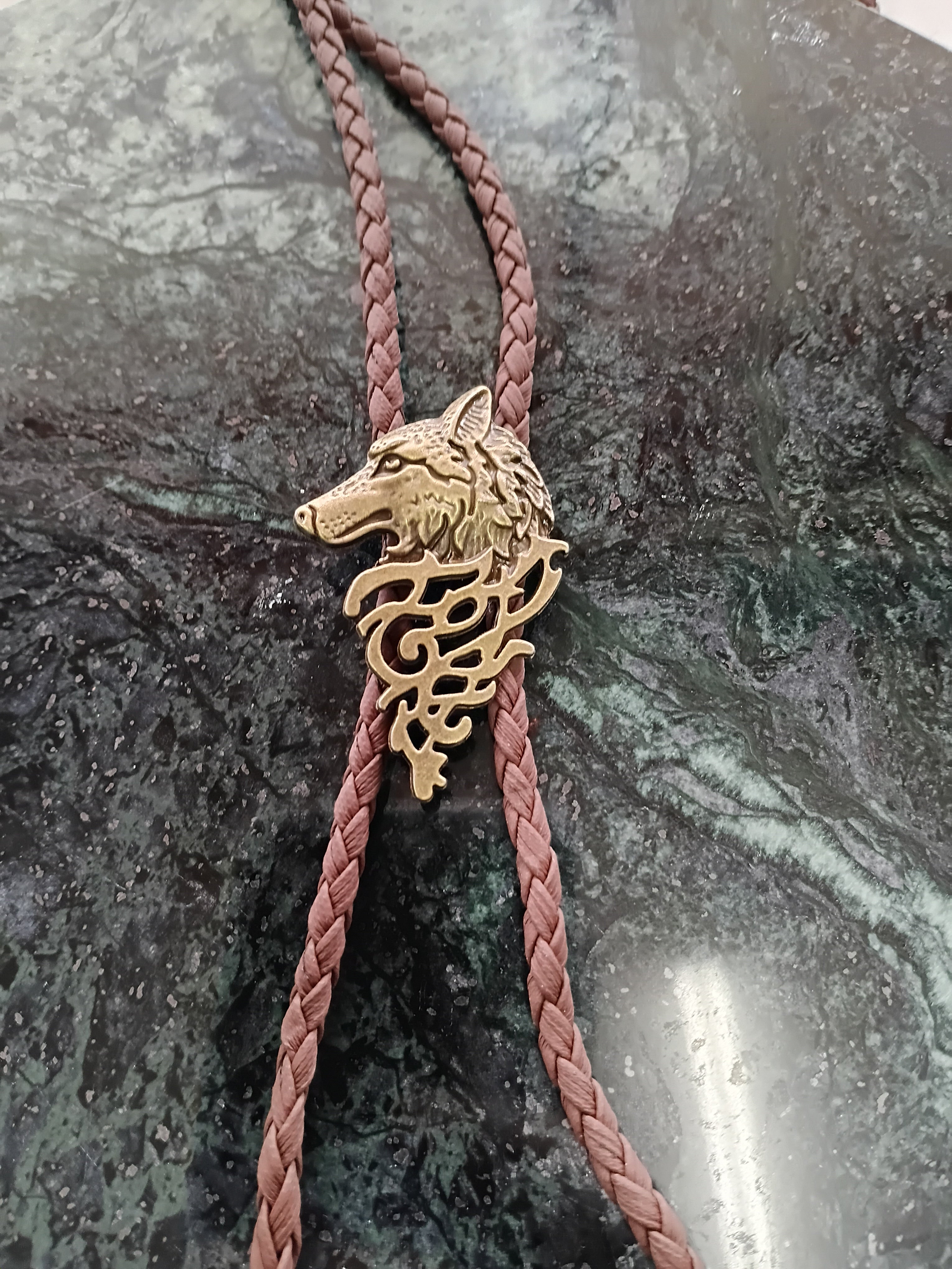 Cowgal Brown Cord Bolo Tie