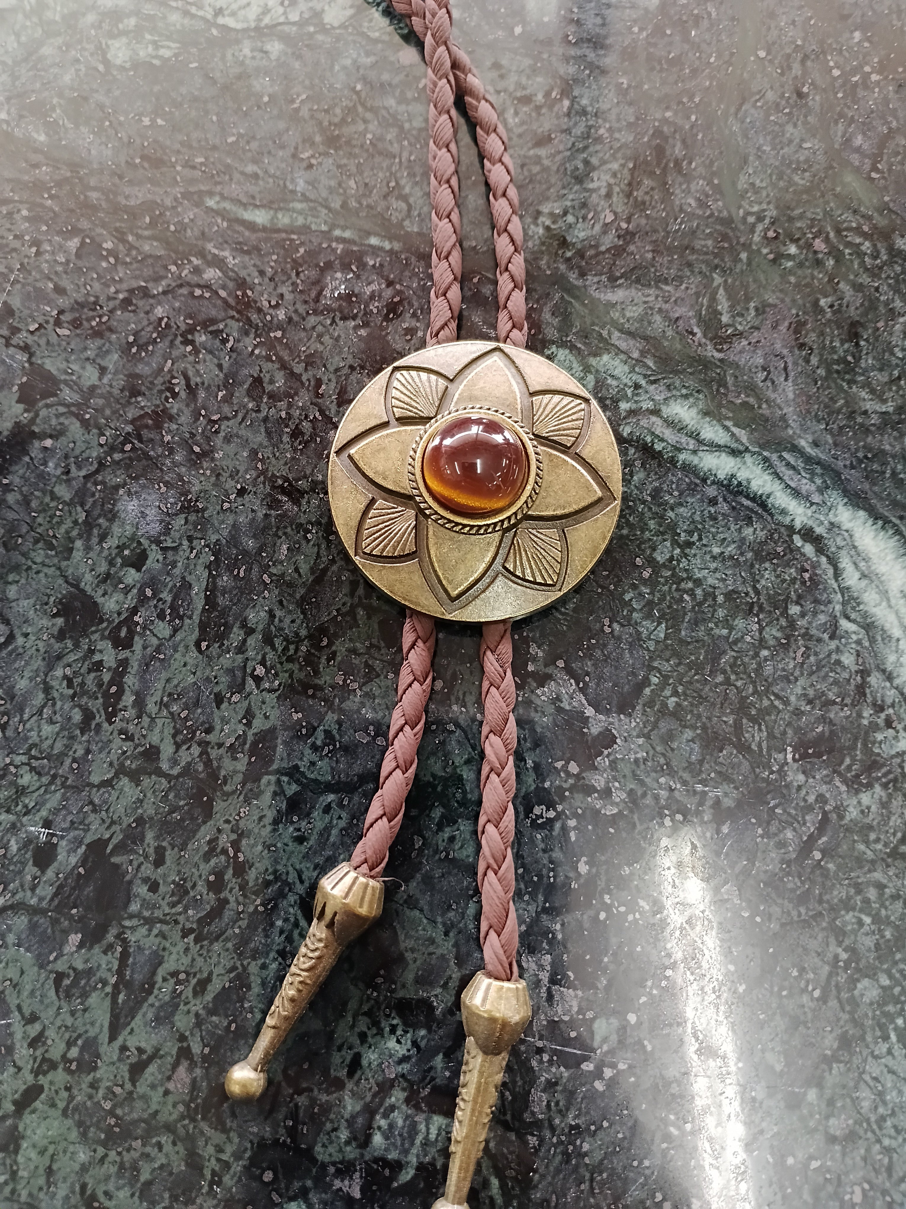 Cowgal Brown Cord Bolo Tie