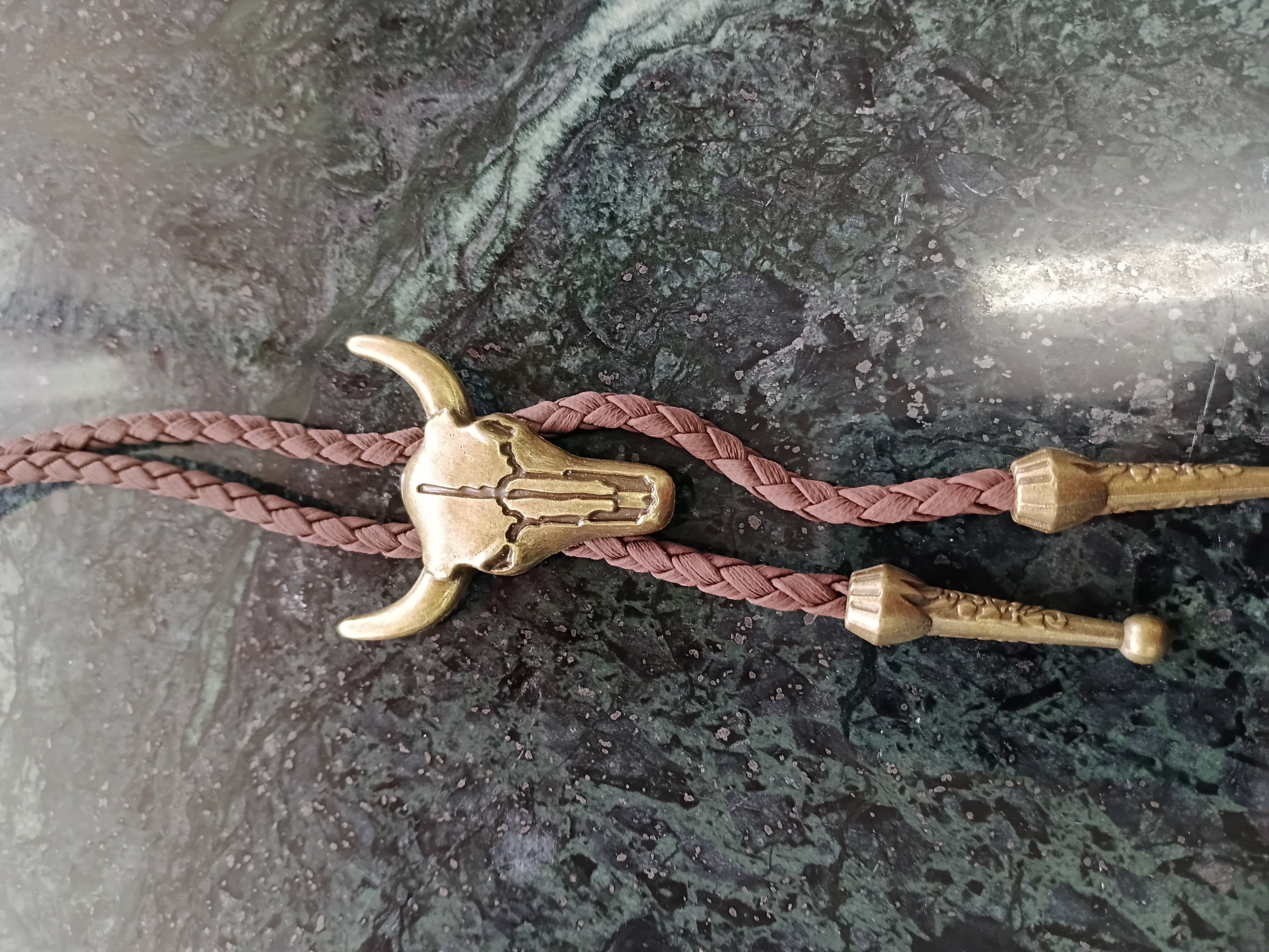 Cowgal Brown Cord Bolo Tie