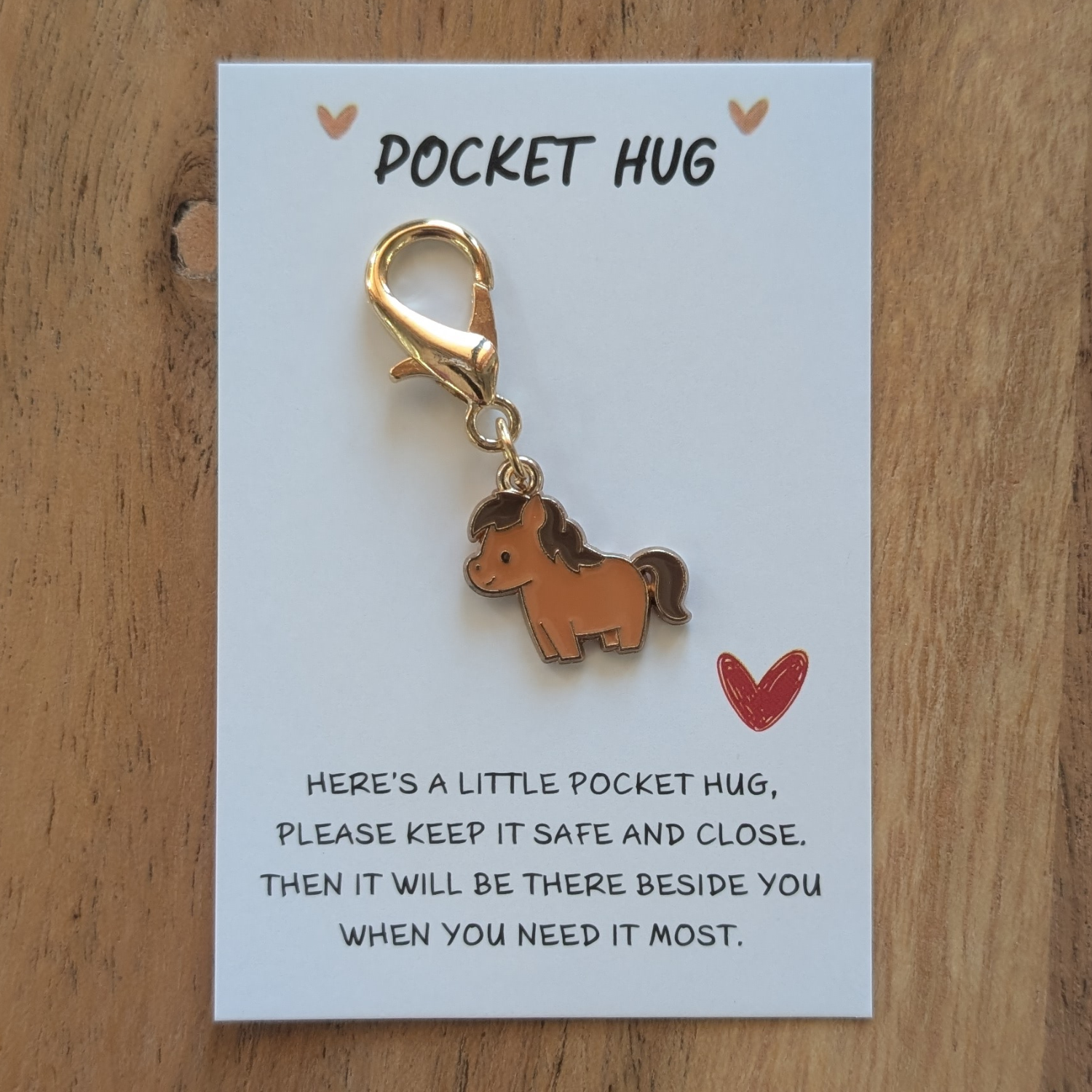 Cowgal Gifts Pocket Hug Pony Keychain