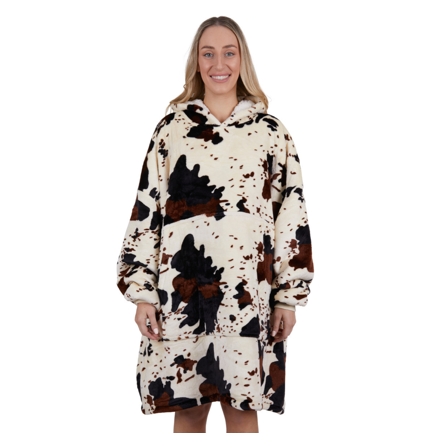 Pure Western Cow Print Snuggle Hoodie