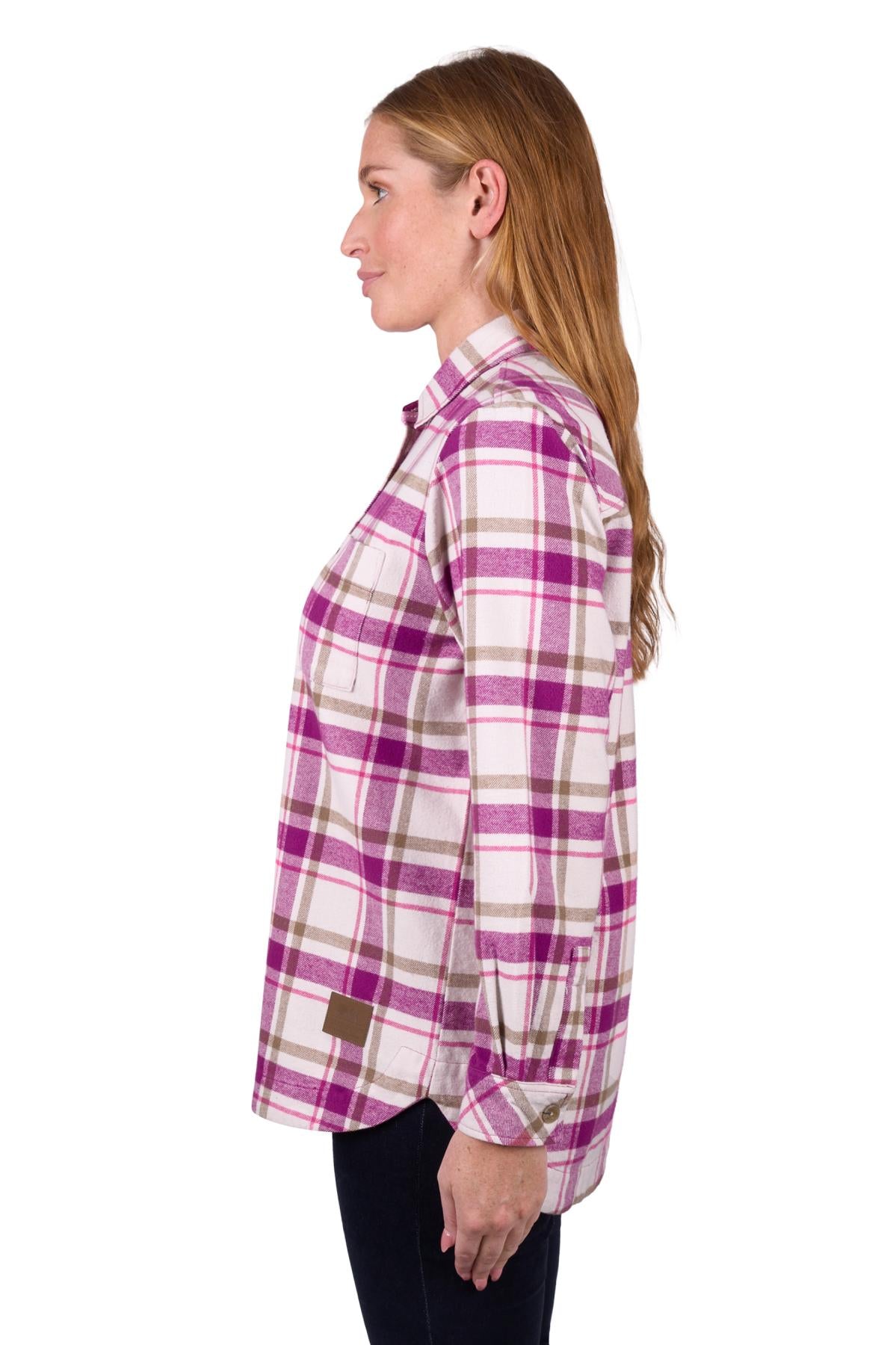 Dux-Bak Womens Selina Long Sleeve Flannel Shirt