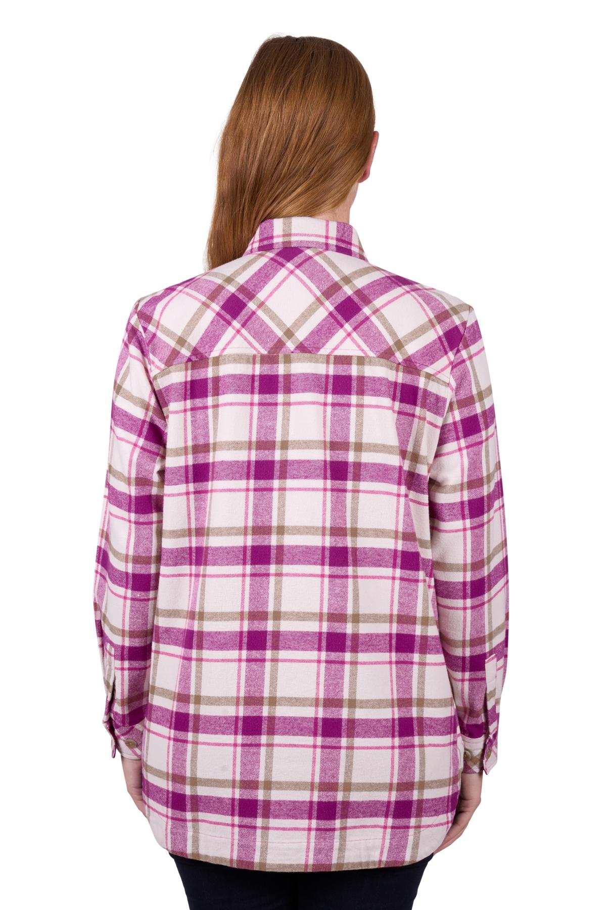 Dux-Bak Womens Selina Long Sleeve Flannel Shirt