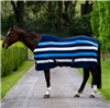 Eureka Polar Fleece Rug Blue And White Strip