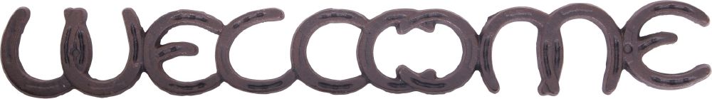 Cast Iron Horseshoe Welcome Sign 55cm