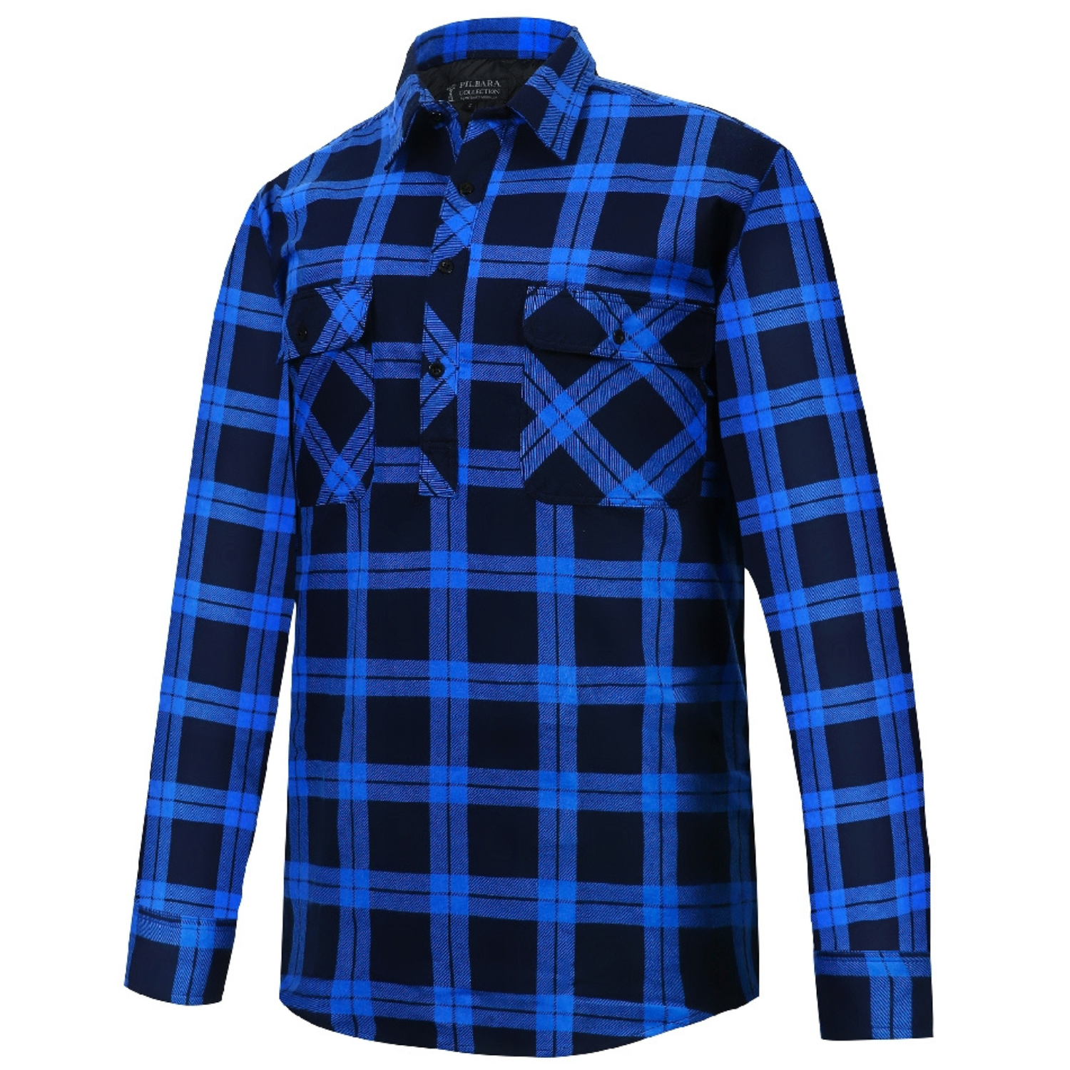 Pilbara Half Button Flannel Shirt