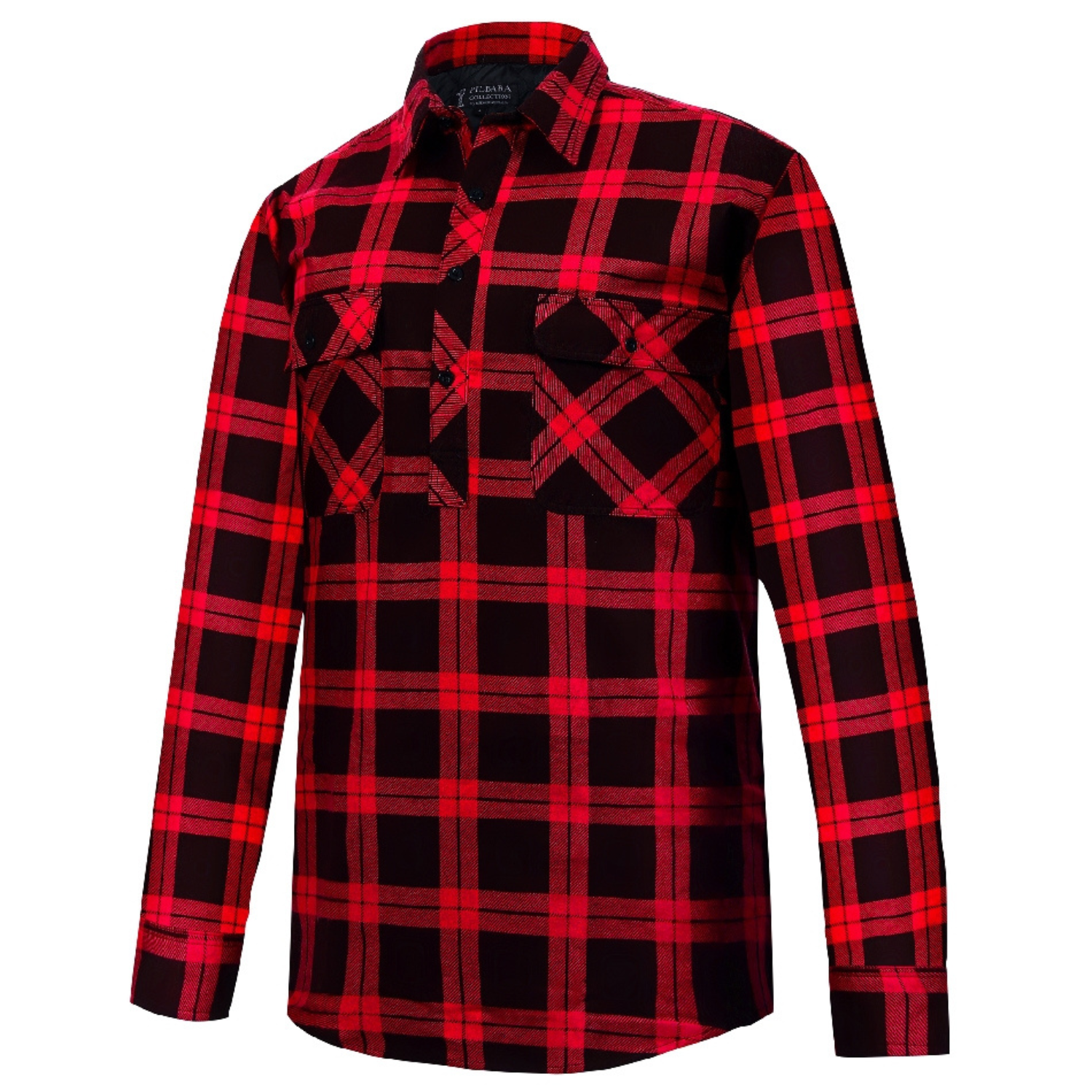 Pilbara Half Button Flannel Shirt