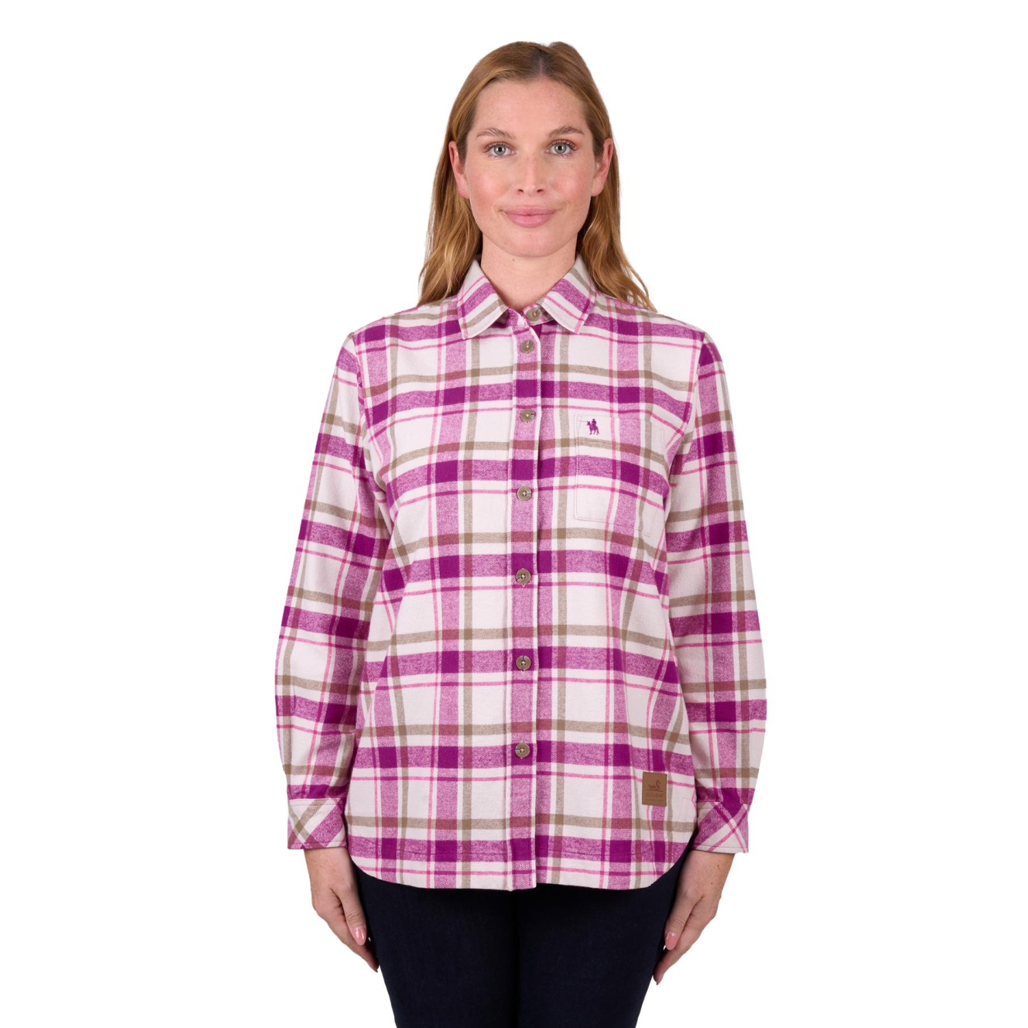Dux-Bak Womens Selina Long Sleeve Flannel Shirt