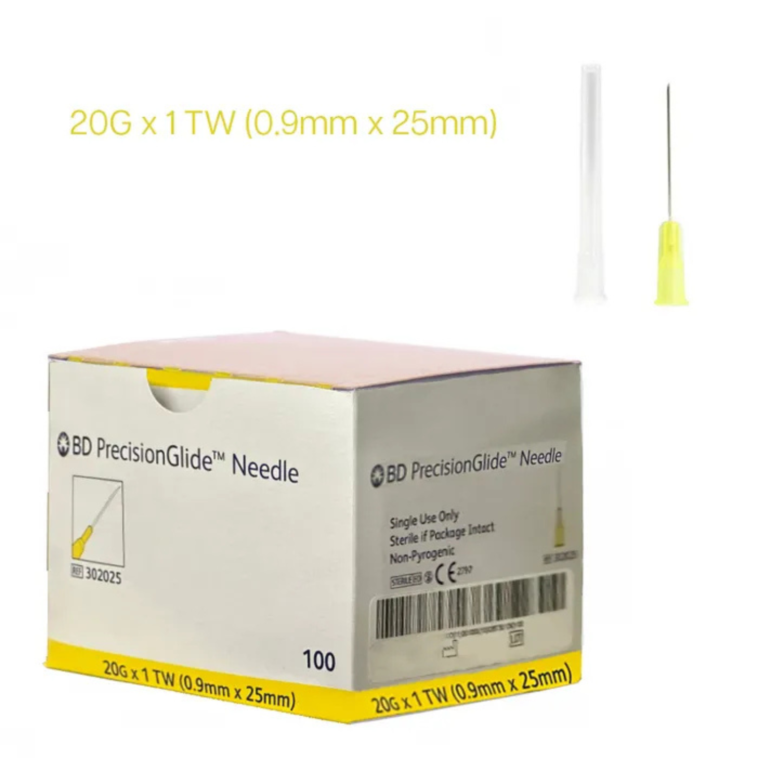 Hypodermic Needle 20g x 1 inch (Each)