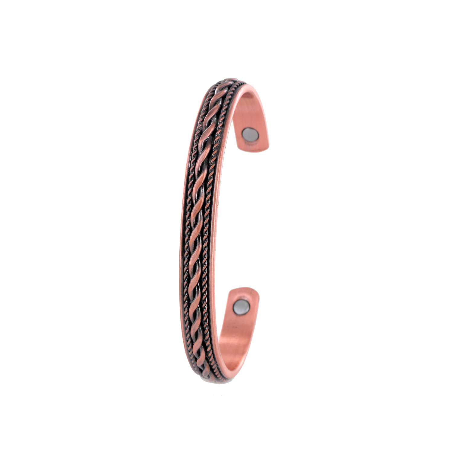 Plaited Rope Copper Bangle
