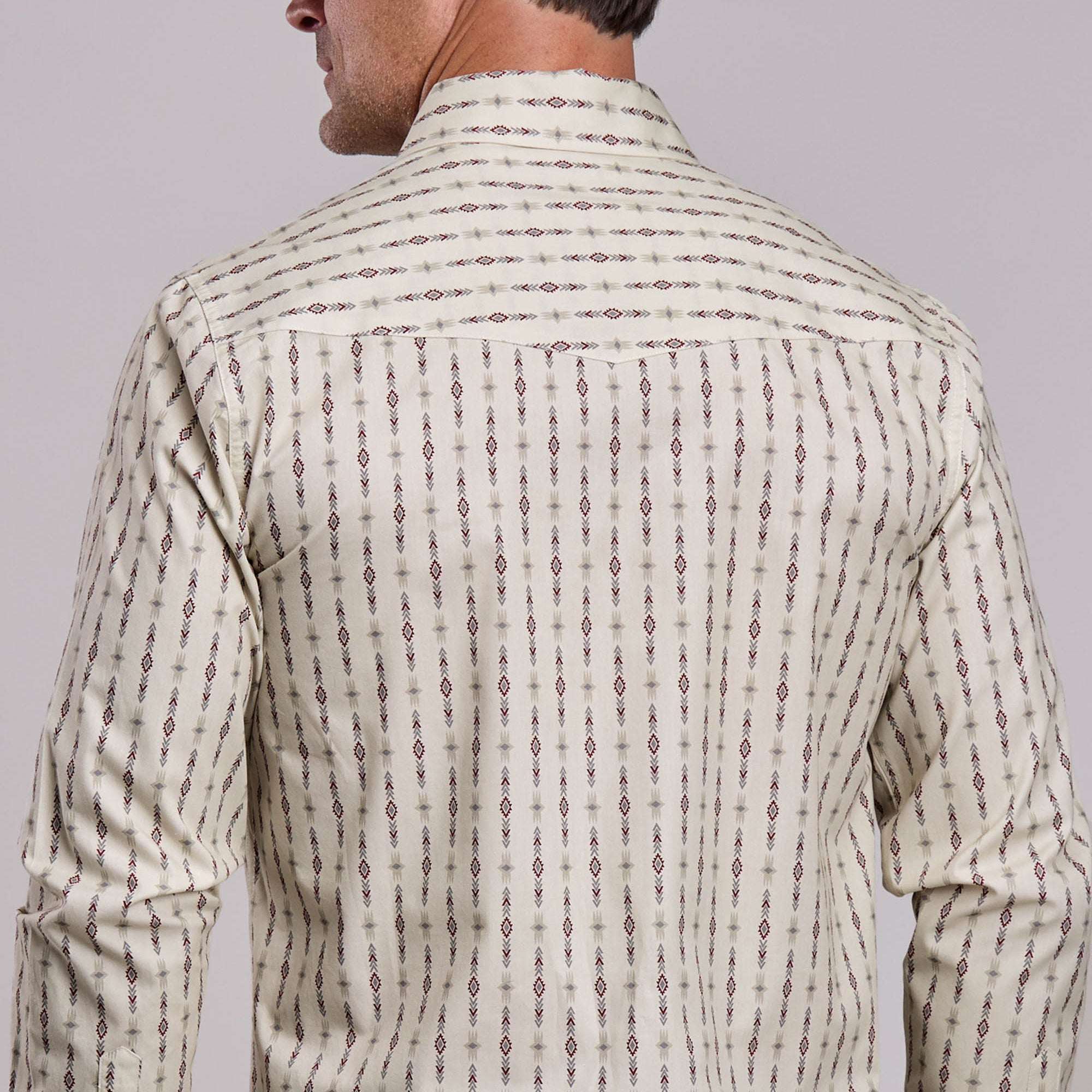 Stetson Mens Collections Long Sleeve Shirt - Plaid White