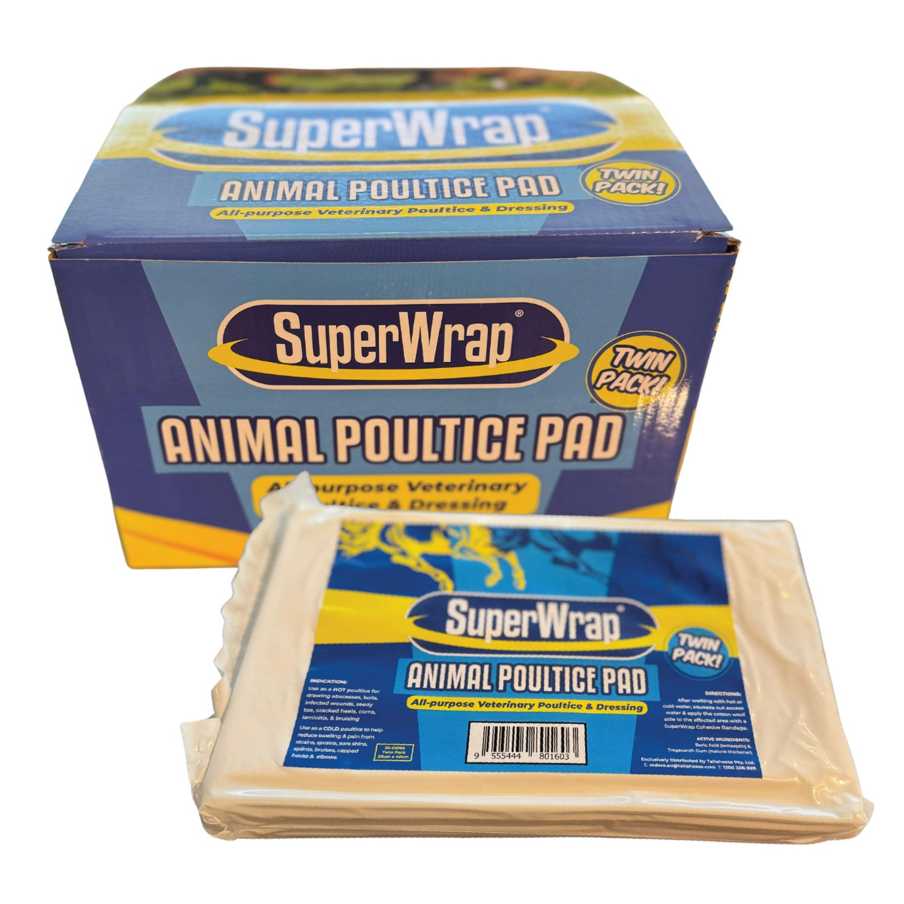 SuperWrap Animal Poultice Pad Twin Pack