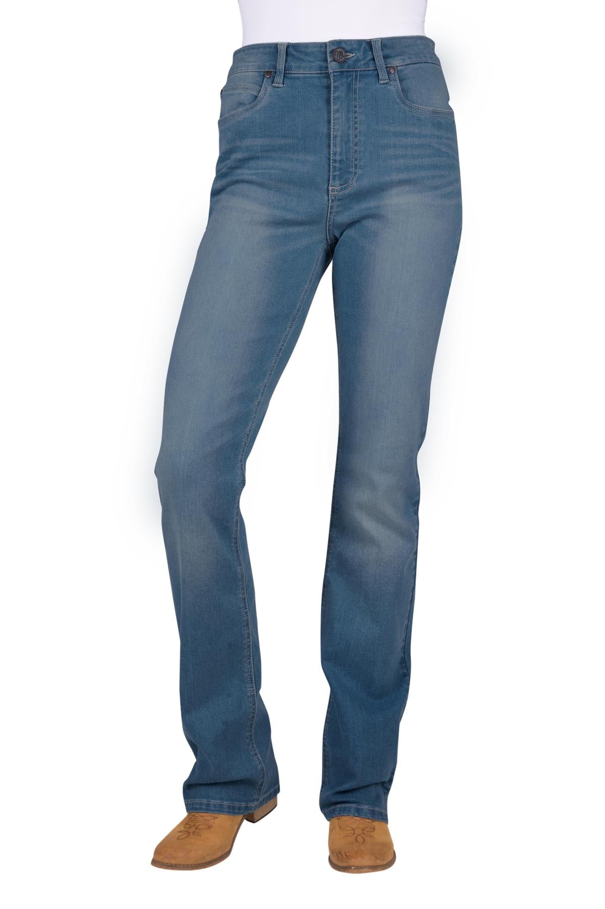 Wrangler Womens Paige High Rise Jeans Faded Sky