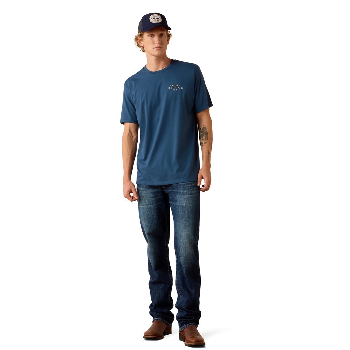 Ariat Mens Drop Down Eagle Tee - Saddleworld Devonport