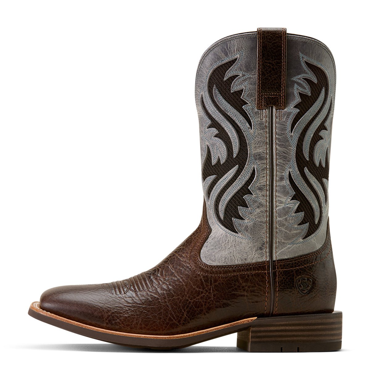 Ariat Mens Kanyon Toughstock Venttek Wide Square Toe Boots - thunder Brown / Glacier Blue - Saddleworld Devonport