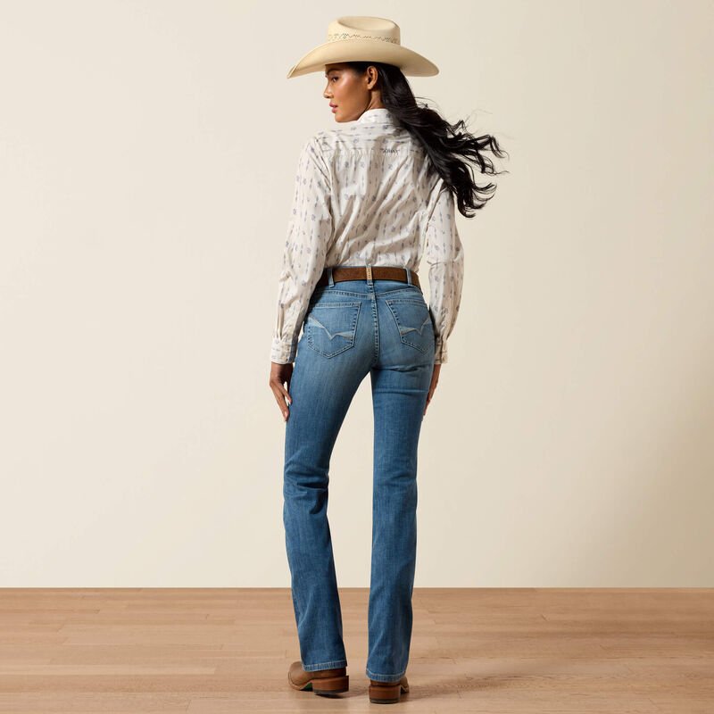 Ariat Womens High Rise Boot Cut Jeans - Lyra Belfair - Saddleworld Devonport
