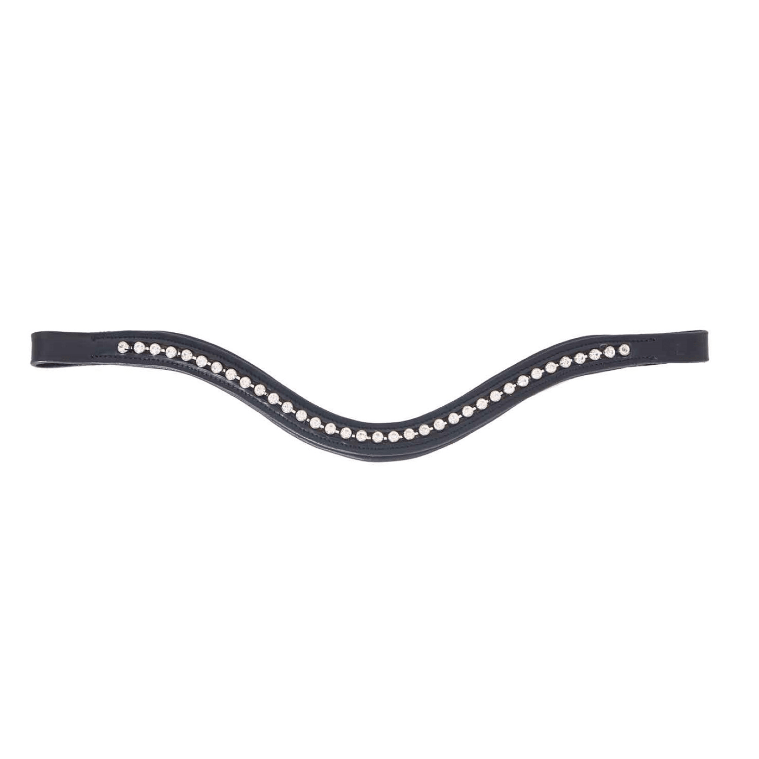 Cavallino Shapped Large Silver Diamante Browband - Saddleworld Devonport