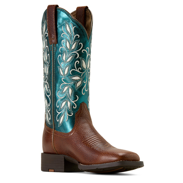 Ariat Round Up Holly Wide Square Toe Western Boot
