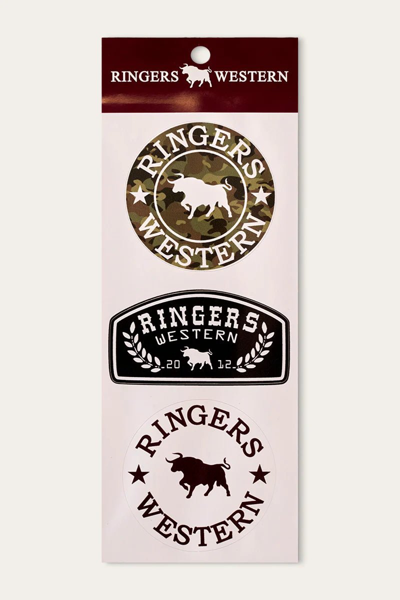 Ringers Western Logo Stickers -3 Pack - Saddleworld Devonport