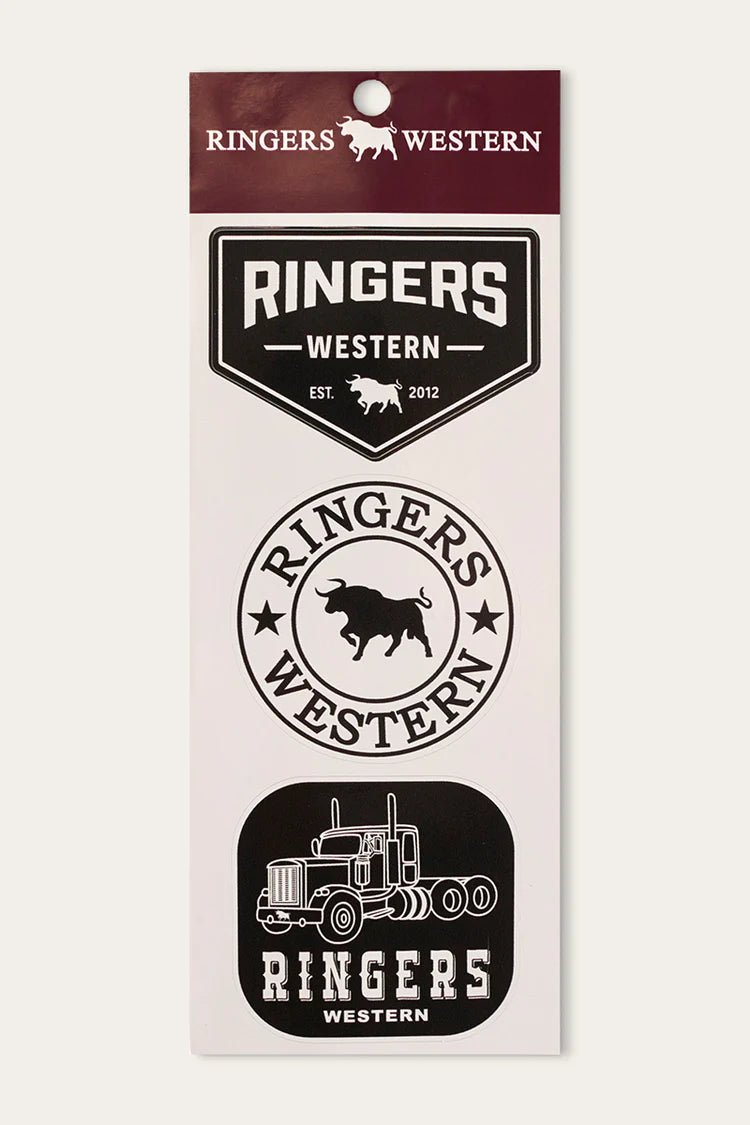 Ringers Western Logo Stickers -3 Pack - Saddleworld Devonport