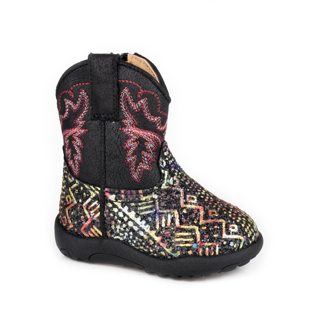 Roper Infant Aztec II Black Glitter - Saddleworld Devonport