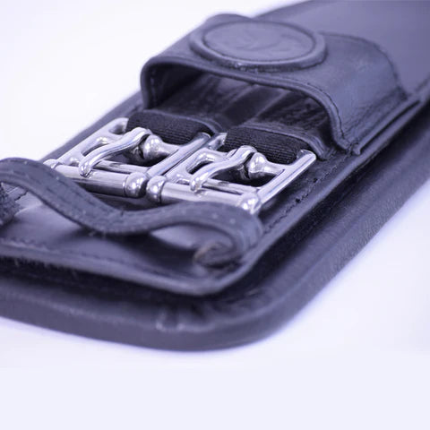 Total Saddle Fit StretchTec Dressage Girth - Black with Black Fleece Liner