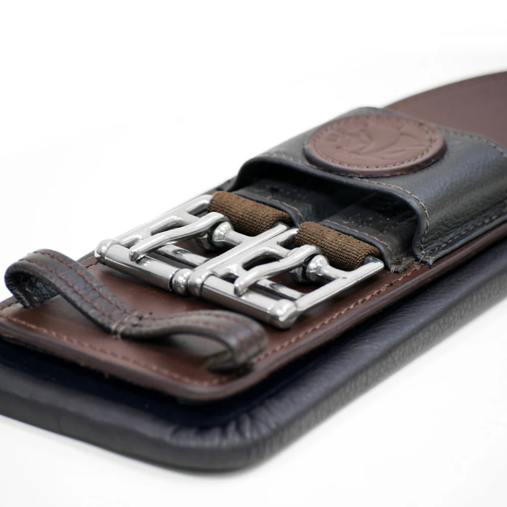 Total Saddle Fit StretchTec English Girth - Brown with Brown Leather Liner