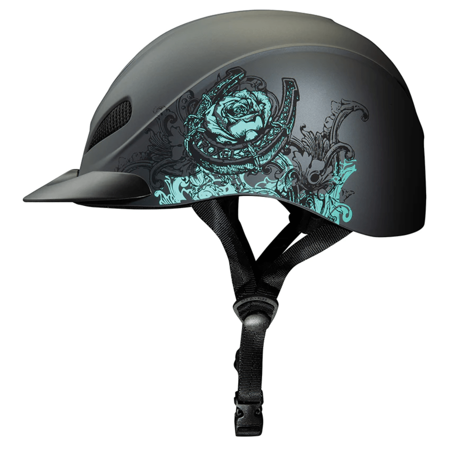 Troxel Rebel Turquiose Rose Helmet - Saddleworld Devonport