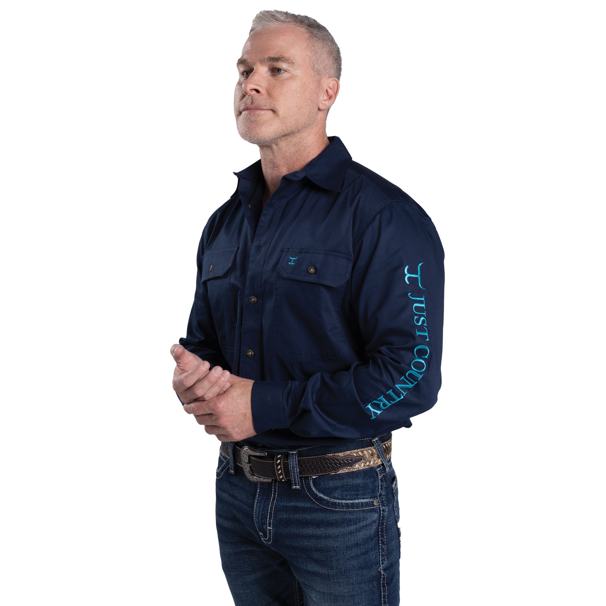 Just Country Mens Evan Embroidered Workshirt