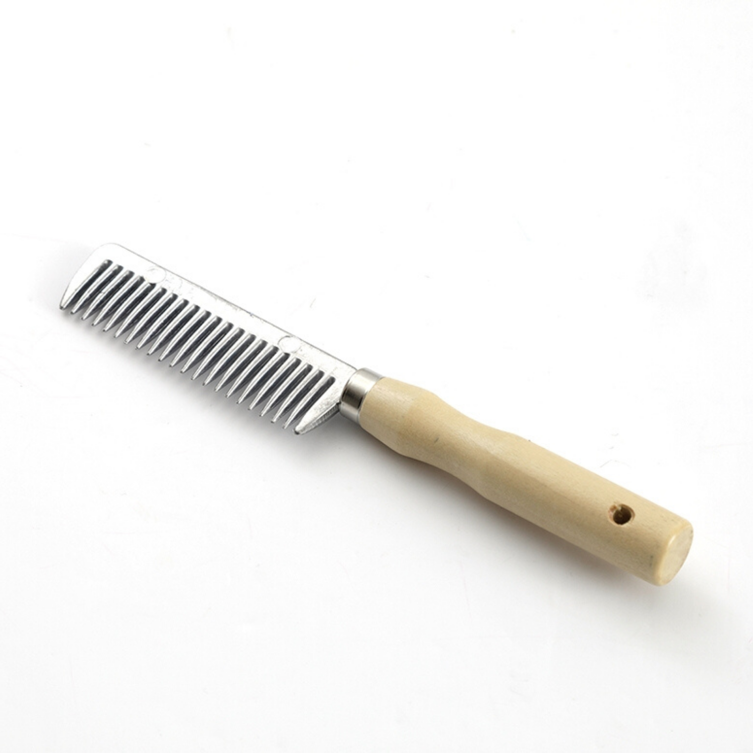 Aluminium Mane Comb with Wooden Handle
