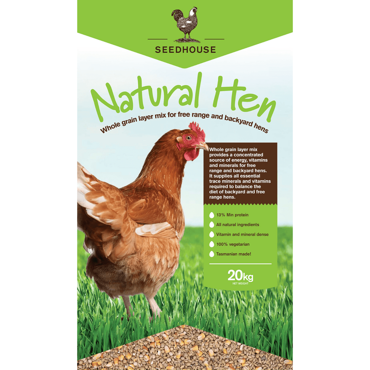 Seedhouse Natural Hen 20kg - Saddleworld Devonport