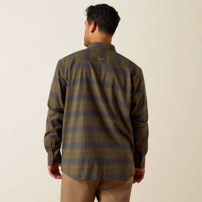 Ariat Mens Rebar Flannel Durastretch Long Sleeve Workshirt