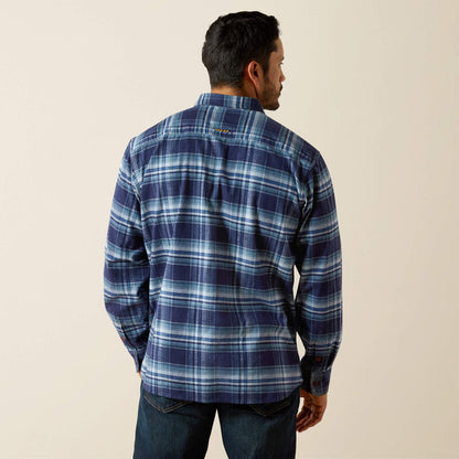 Ariat Mens Rebar Flannel Durastretch Long Sleeve Workshirt