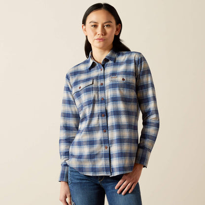 Ariat Womens Rebar Flannel Durastretch Long Sleeve Workshirt