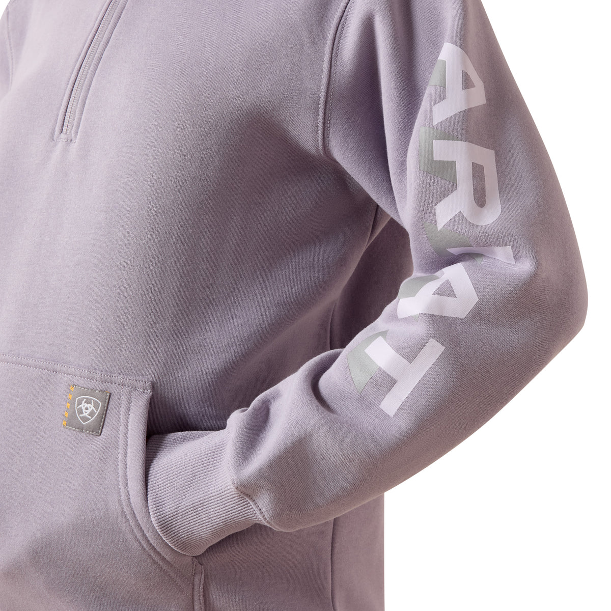 Ariat Womens Rebar Lightweight Logo 1/2 Zip Hoodie