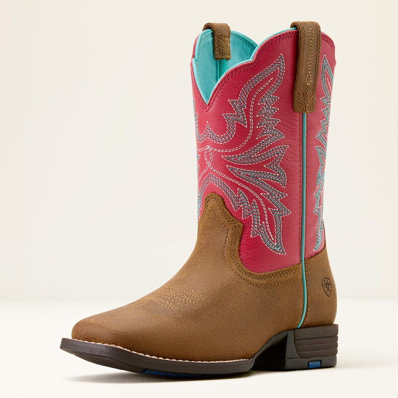 Kids Westwood Western Boot - Wicker/Hot Pink