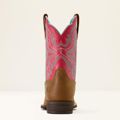 Kids Westwood Western Boot - Wicker/Hot Pink