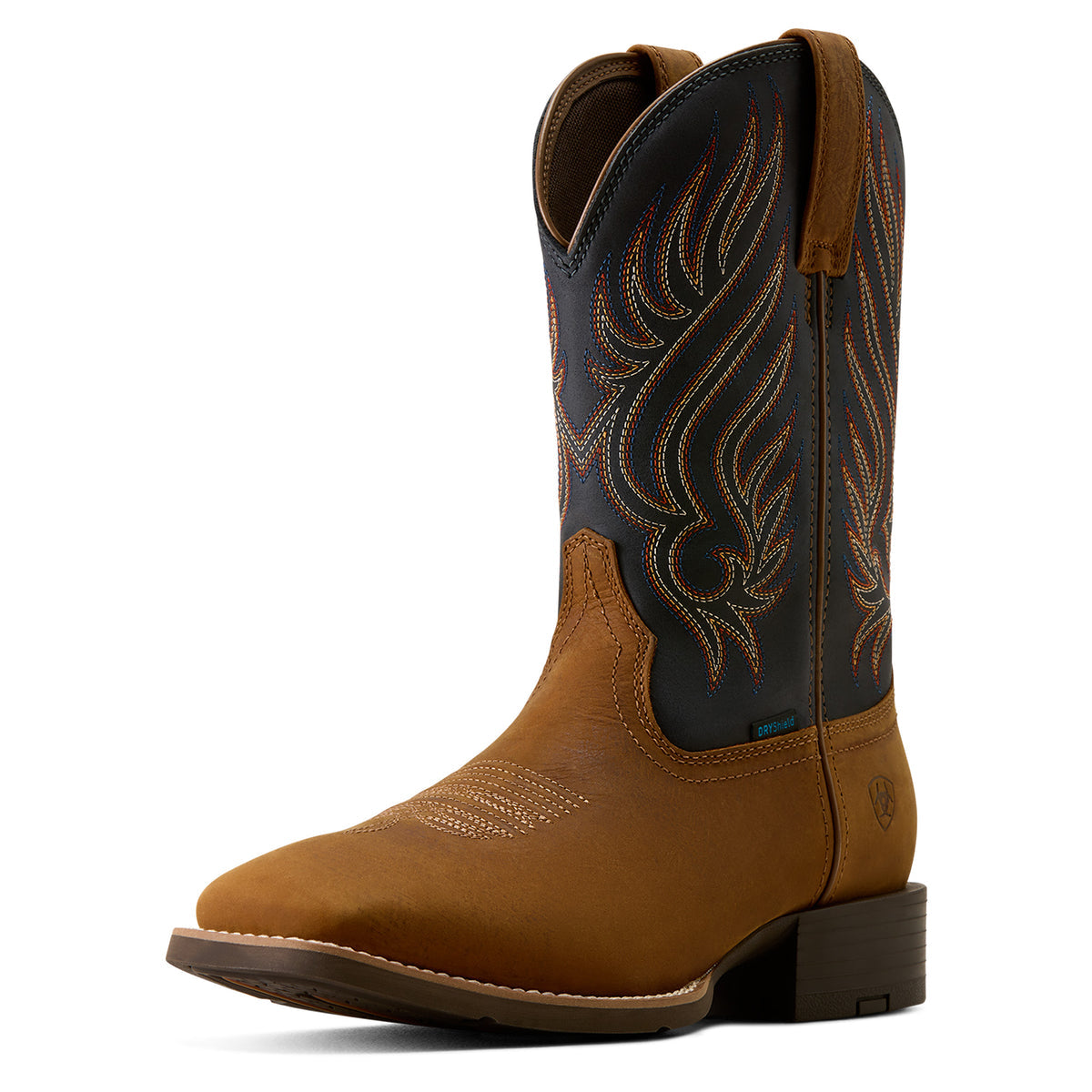 Ariat Mens SportRiggs h20 Wide Square Toe Boots - Tanbark / Blue Nights