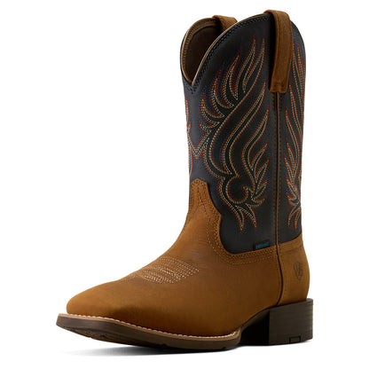 Ariat Mens SportRiggs h20 Wide Square Toe Boots - Tanbark / Blue Nights