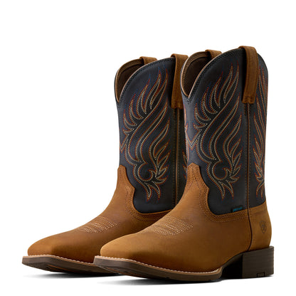 Ariat Mens SportRiggs h20 Wide Square Toe Boots - Tanbark / Blue Nights