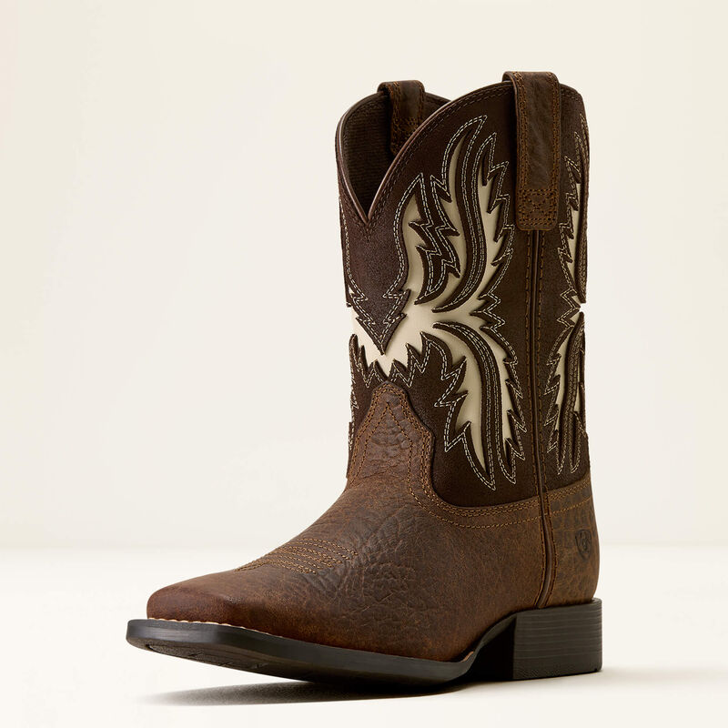 Ariat Kids Driftwood Wide Square Toe Boot - Earth/Royal Chocolate