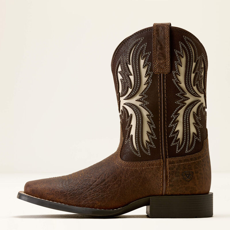 Ariat Kids Driftwood Wide Square Toe Boot - Earth/Royal Chocolate