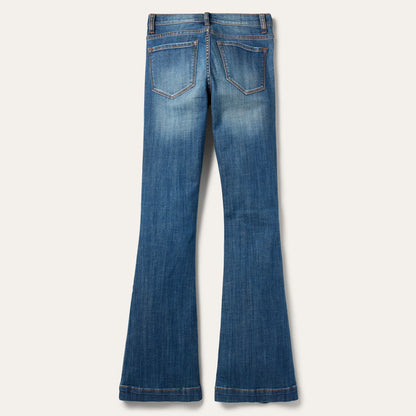 Stetson Womens Denim 921 Flare Plain Blue